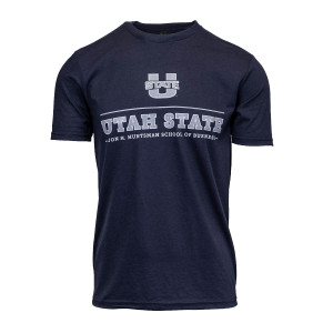 U-State Jon M. Huntsman School of Business Navy Short-Sleeve T-Shirt